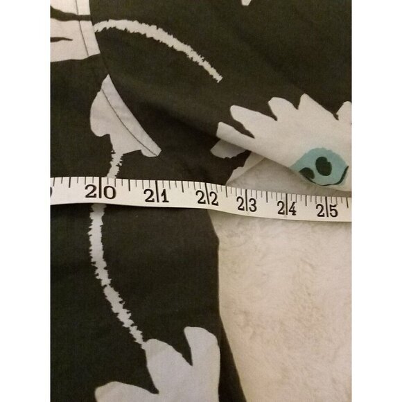 Neff Shirt Men's Size M Gray Dark Green Button Down Smiley Face Emoji Flower - Picture 11 of 12